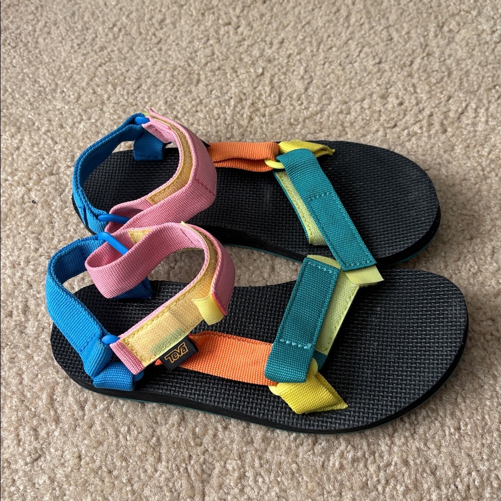 Teva Original Universal Strappy Sandal 90s Multi Colored Women's Sz 7 - Picture 3 of 6